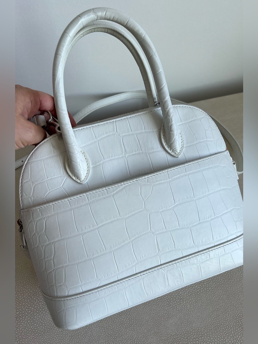 Balenciaga White ville top handle bag with Black Logo - Picture 2 of 16